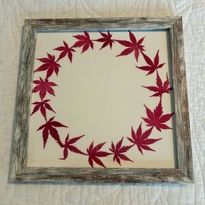 Rustic Framed Leaf Art